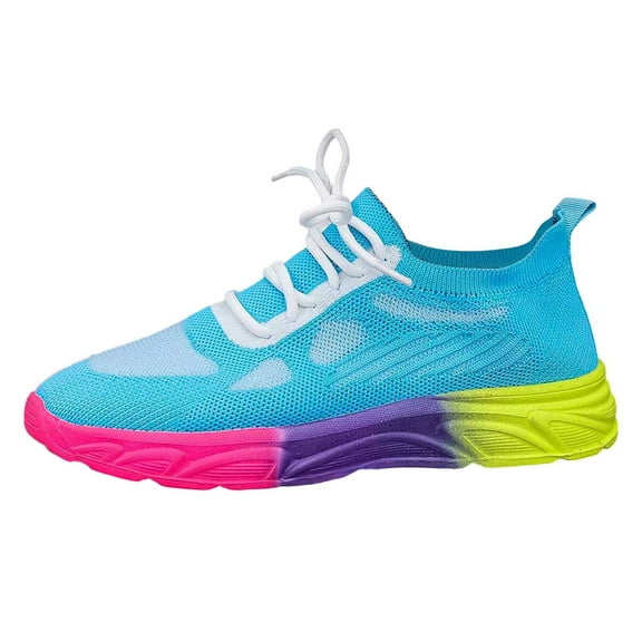 Women's Stylish Knitted Sneakers for Running and Casual Wear - Breathable Comfortable for Workouts and Leisure Activities
