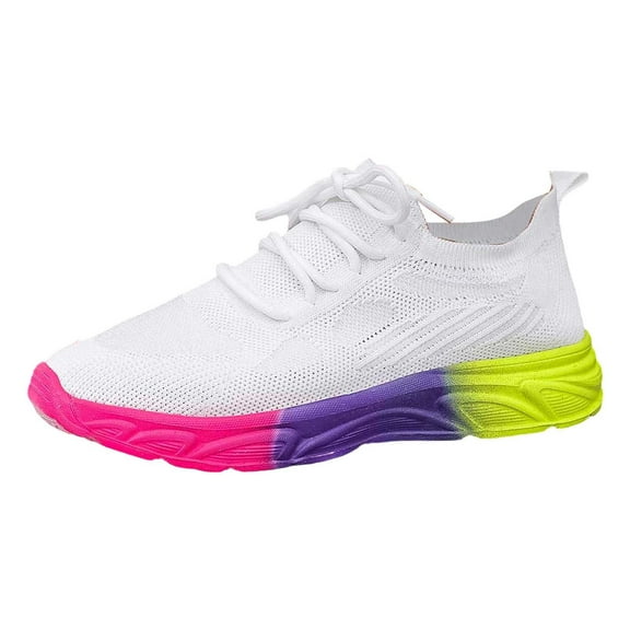 Women's Stylish Knitted Sneakers for Running and Casual Wear - Breathable Comfortable for Workouts and Leisure Activities