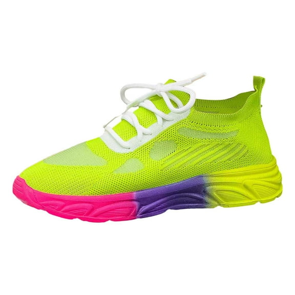 Women's Stylish Knitted Sneakers for Running and Casual Wear - Breathable Comfortable for Workouts and Leisure Activities