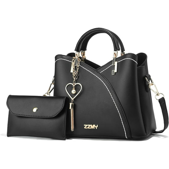 Women's Stylish Lightweight Small Crossbody Shoulder Top Handle Satchel Purses Wallet with Practical Design