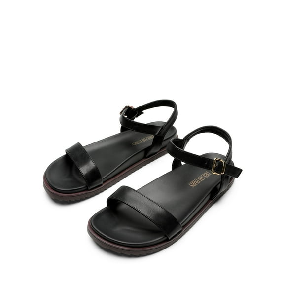 Women's Stylish Open Toe Flat Sandals with Arch Support for Effortless Comfort