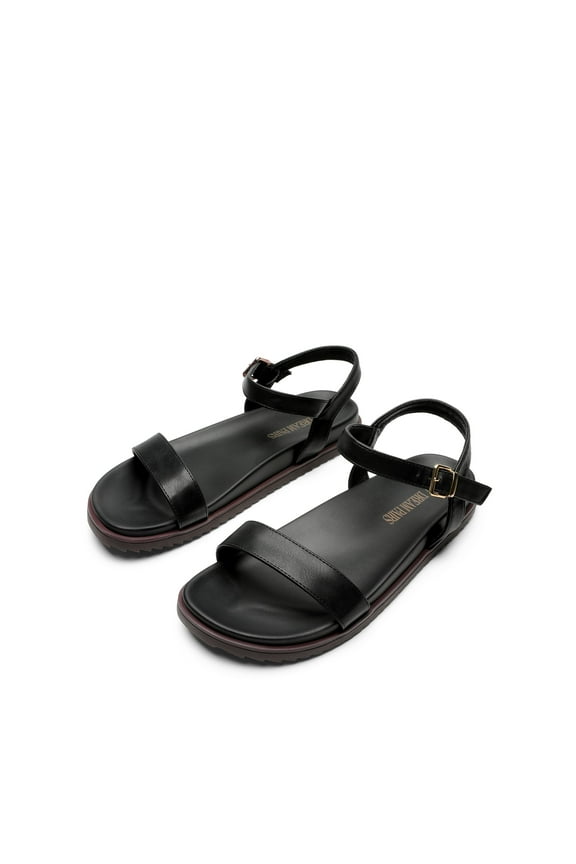 Women's Stylish Open Toe Flat Sandals with Arch Support for Effortless Comfort