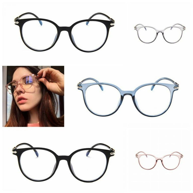 Women's Stylish Oval Candy Color Non-prescription Eyeglasses Clear
