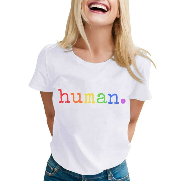 Women's Stylish Printed Crew Neck T Shirt Fashion Casual Comfortable Soft Breathable Tee for Everyday Wear
