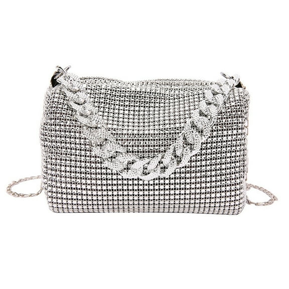 Women's Stylish Rhinestones Handbag Small Evening Bag Shoulder Bags for Weddings Parties and Special Occasion