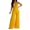 thumbnail image 1 of Women's Stylish Solid Color Long Pants Jumpsuit Elegant Casual Wear For Everyday Fashion Wide Leg Rompers for Women All Romper for Women for Party Workout Pantsuit plus Size Romper High Waist Rompers, 1 of 5