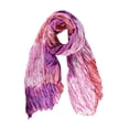 thumbnail image 1 of Women's Stylish Trendy Lightweight Crinkled Faded Tie Dye Scarf Sarong, 1 of 3