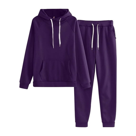 Women’s Stylish Trousers Suit Set with Lined Hoodie Long Sleeve Comfort Wear for Casual Outings and Everyday