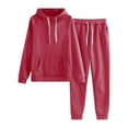 thumbnail image 1 of Women’s Stylish Trousers Suit Set with Lined Hoodie Long Sleeve Comfort Wear for Casual Outings and Everyday, 1 of 3