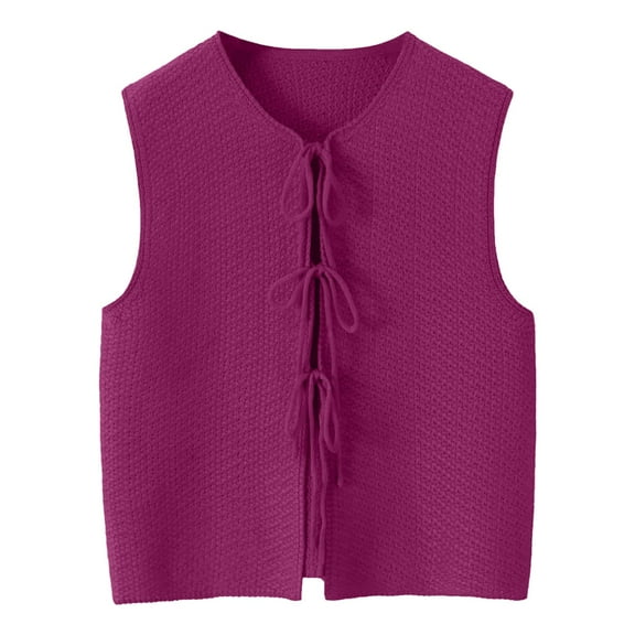 Women's Stylish V Neck Sleeveless Knit Vest Lightweight Comfortable Casual Outerwear for Everyday Wear