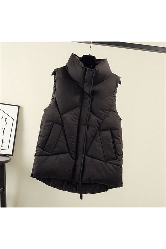Women's Stylish Winter Vest Casual Plus Size Sleeveless Jacket Coats Women Jackets for Fall Womens Hooded Jacket Spire by Womens Coats Long Winter Jacket Clothes Winter Thickened down Jacket Women