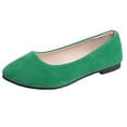 thumbnail image 1 of Women's Suede Ballet Flat Shoes Fashion Pointed Toe Slip On Loafers Comfortable Work Dress Shoes, 1 of 3