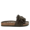 thumbnail image 1 of Women's Suede Flat Sandals By XTI_79105_Open Green, 1 of 2