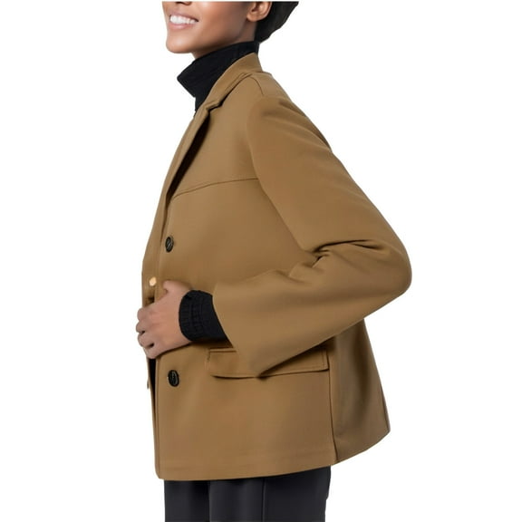 Women's Suede Jacket Long Sleeve Lapel Button Down Suede Stylish Work Formal Suit Jacket Fall Fashion Outerwear