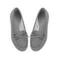 thumbnail image 1 of Women's Suede Loafers Bowknot Flats Slip On Driving Moccasins Comfortable Soft Sole Shoes Flats Walking Shoes Gray 37, 1 of 6