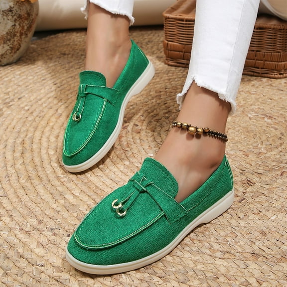 Women's Suede Loafers Flats for Women , Women’s Slip On Penny Loafers, Leather Driving Comfortable Dress Ladies Loafers Soft Suede Flat Design Versatile Daily Wear Footwear Casual Office Work Shoes