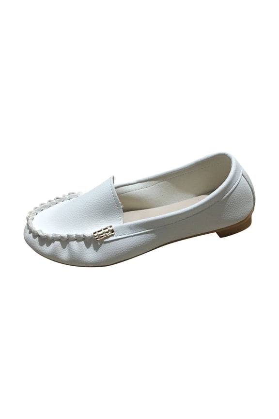 Women's Suede Loafers Slip On Flats Comfortable Driving Shoes Soft Sole Loafers Low Heel Flat Shoes Outdoor Indoor Walking Driving White 40
