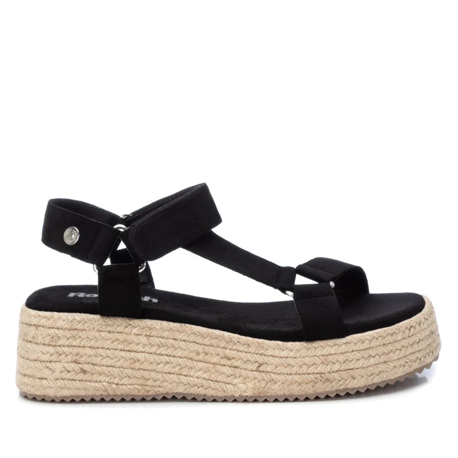 Women's Suede Strappy Sandals With Jute Platform By - Main Image