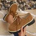 thumbnail image 1 of Women’s Suede Tassel Platform Loafers, Comfortable Lace-Up Shoes for Fall/Winter Commutes, School Days, and Casual Office Looks, 1 of 9