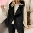 thumbnail image 1 of Women's Suede Vest Casual Button Down Sleeveless Jackets Lambswool Coat Winter Warm Outerwear Vests The Coat Women Womens Plaid Vests Outerwear Women Fall Outfits Jacket Dress Set for Women Flannel, 1 of 3