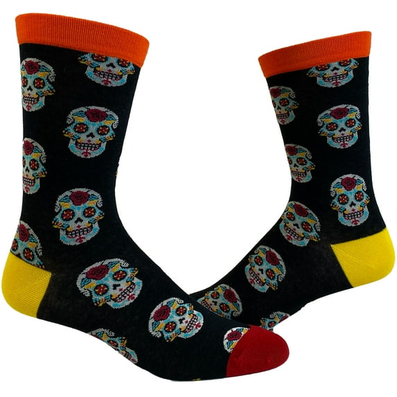 Women's Sugar Skull Socks Funny Day of The Dead Mexico Graphic Novelty Footwear