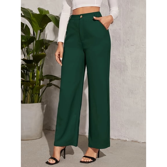 Women's Suit Pants Loose and Wide Legged Work Business Leisure High Waisted Pants Versatile for Commuting