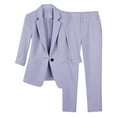 thumbnail image 1 of Women's Suit Set Stretch Comfortable Business Casual Trousers Outfit Elegant Ladies Wear Attire Stylish Two Piece Ensemble, 1 of 2