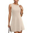 thumbnail image 1 of Women's Summer A-Line Sleeveless Boat Neck Mini Dress Party Club Little Short Dresses, 1 of 8