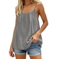 thumbnail image 1 of Women's Summer Backless Tank Tops Open Back Adjustable Spaghetti Strap Bohos Beach Camisole Tanks Casual Solid Plus Size Scoop Neck Loose Breathable Comfy Sleeveless Cami Top, 1 of 5