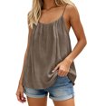 thumbnail image 1 of Women's Summer Backless Tank Top Open Back Adjustable Spaghetti Strap Boho Beach Camisole Tank Plus Size Scoop Neck Sleeveless Cami Top, 1 of 5