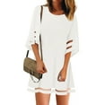 thumbnail image 1 of Women's Summer Beach Loose Dress Casual Short  Tunic Dress Size XL Black, 1 of 8