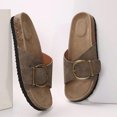 thumbnail image 1 of Women’s Summer Beach Sandals - Lightweight, Flat, Slip-On Design with Adjustable Strap and Golden Buckle, 1 of 7