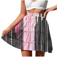 thumbnail image 1 of Women's Summer Beach Skirts Sunflower Dress Pleated Ruffle Skirt Drawstring Adjustment Skirt, 1 of 6