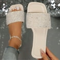 thumbnail image 1 of Women's Summer Beach Slippers - Indoor & Outdoor Casual & Fashionable Square Open Toe Flat Bottom Sandals, 1 of 7