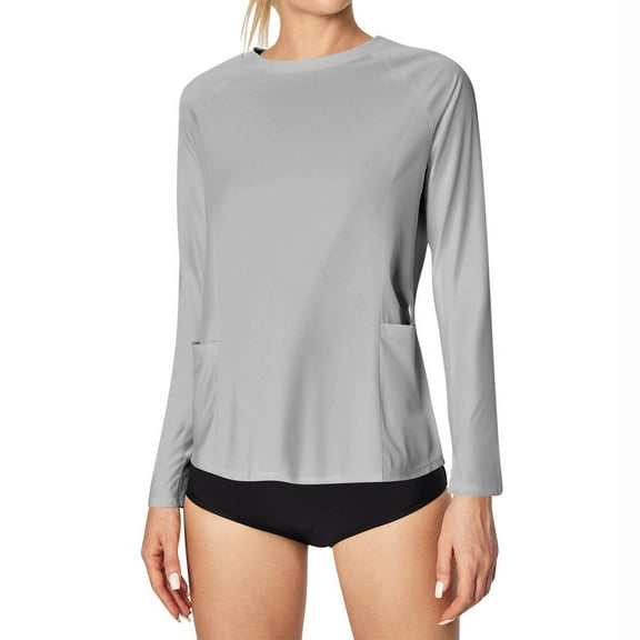 Women's Summer Beach Sun Shirts UPF 50  Long Sleeve Hiking Tops Solid Lightweight UV Protection Outdoor Shirt