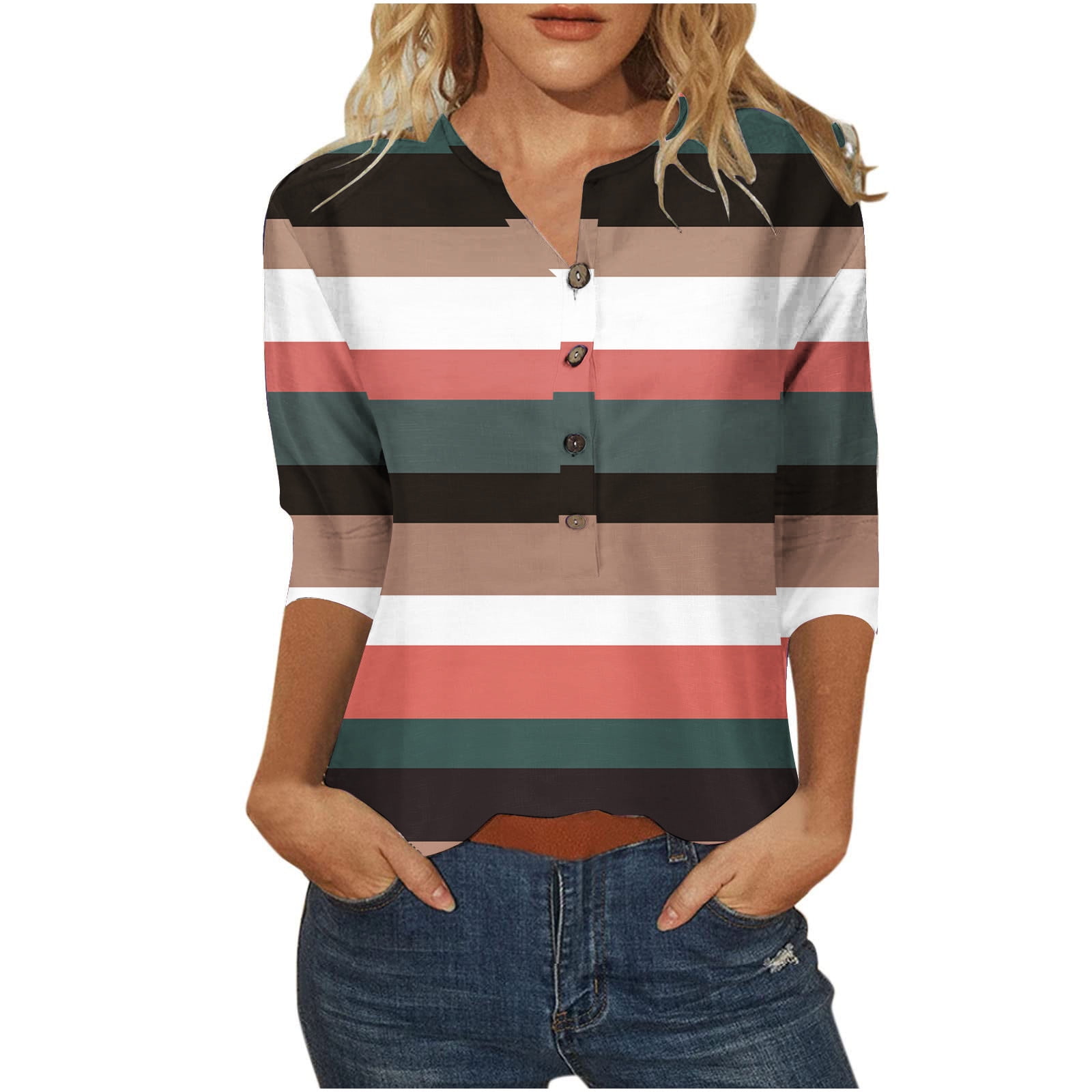 Yihaojia Women's Loose Fit Tunic Top - Casual Round Neck Blouse To Wear With Leggings - View #8