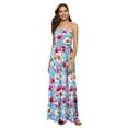 thumbnail image 1 of Women's Summer Bohemian Floral Printed Strapless Beach Party Long Maxi Dress, 1 of 2