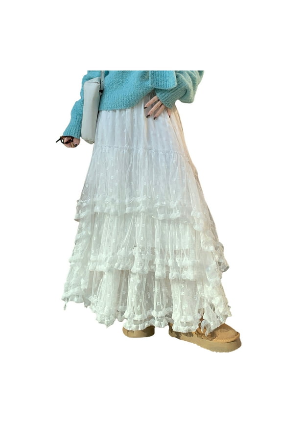 Women s Summer Boho Maxi Skirt with Floral Print and Elastic Waistband for Vacation Picnics and Outdoor Events