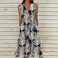 thumbnail image 1 of Women's Summer Bohos Dresses Oversized V Neck Floral Printed Sleeveless Maxi Dresses Womens Casual Plus Size Loose Fits Comfy Lightweight Vacation Beach Dresses, 1 of 5