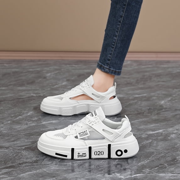Women's Summer Breathable Casual Sneakers, mesh cooling walking shoes, lightweight soft sole, sweat-proof design, non-slip outsole, stylish all-match daily footwear for hot summer outdoor wear