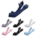thumbnail image 1 of Women's Summer Breathable Ice Silk Two Finger Glove Arm Sleeve Driving Sun Protection, 1 of 5