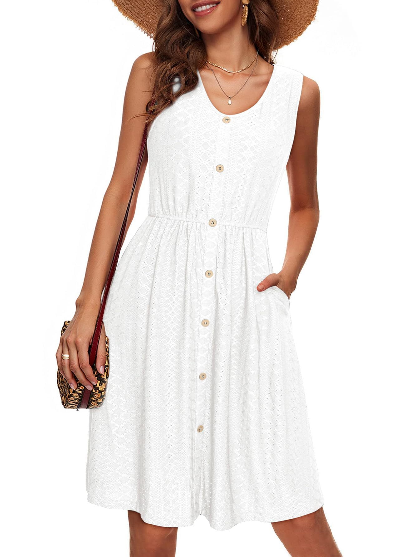 white christmas dresses Sand Dune Crochet Button Down Dress