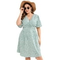 thumbnail image 1 of Women's Summer Casual Boho Floral Empire Waist Plus Size Flowy Dress, 1 of 1