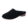 thumbnail image 1 of Women's Summer Casual Closed Toe Slippers Breathable Mesh Comfortable Flat Slides for Daily Wear with Jeans Black Women Sandal, 1 of 9