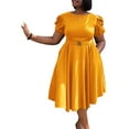thumbnail image 1 of Women's Summer Casual Dresses Puff Sleeve A-Line Big Swing Office Swing Dress, 1 of 8