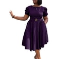thumbnail image 1 of Women's Summer Casual Dresses Puff Sleeve A-Line Big Swing Office Swing Dress, 1 of 8
