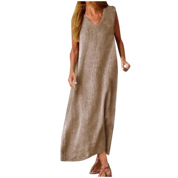Women's Summer Casual Long Dress Skirt Solid Color Fashion Comfortable Flowy Elegant Boho Stylish Versatile Lightweight Breathable