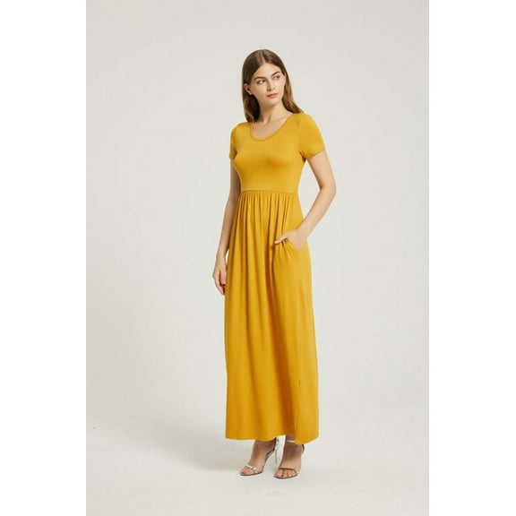 Women's Summer Casual Maxi Dress With Pocket