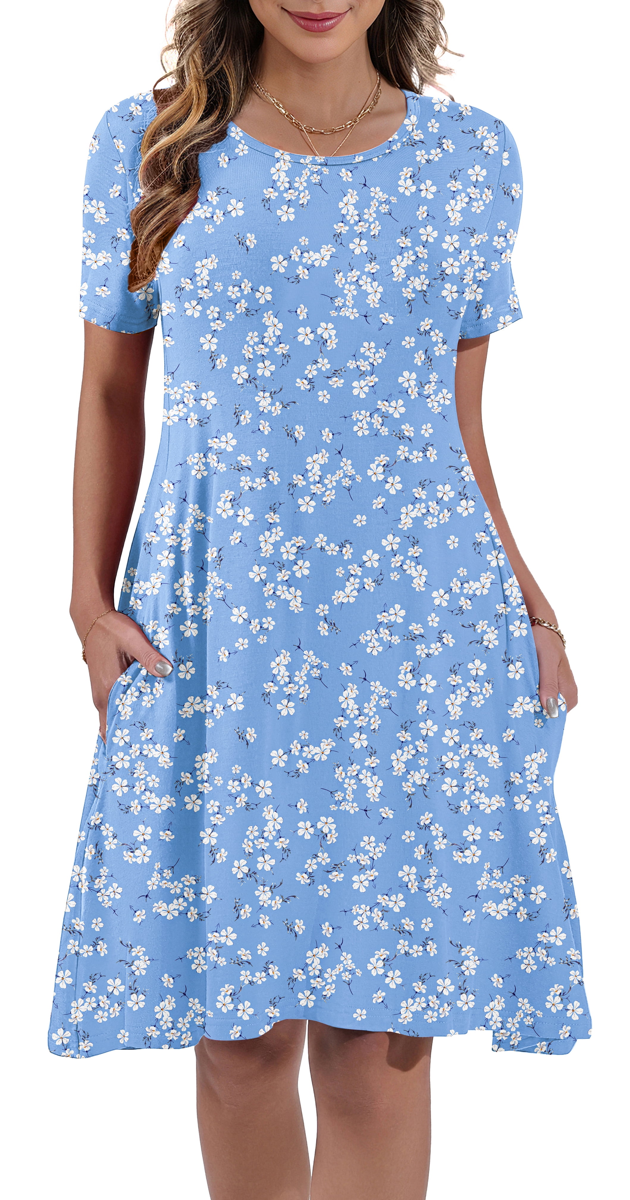 Casual Summer Dress with short sleeve
