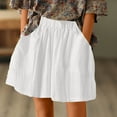 thumbnail image 1 of Women's Summer Casual Shorts Pure Loose Slim Wide Leg Pants Casual Split Pants Womens Shorts Plus Size Summer Shorts for Women, 1 of 7